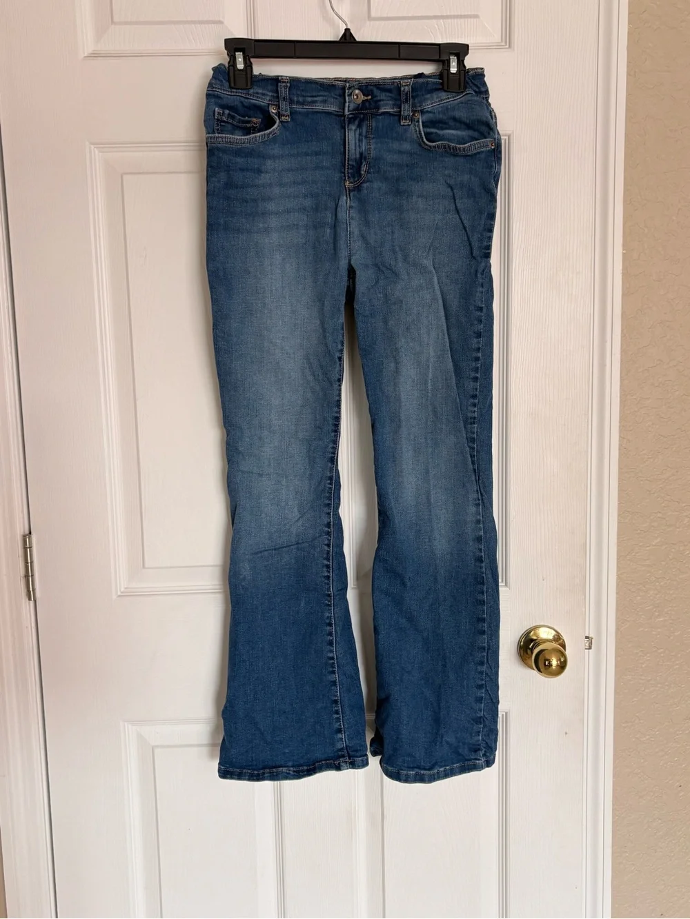 The Children’s Place Girls Flare Jeans Size 14 Medium Wash Stretch Denim